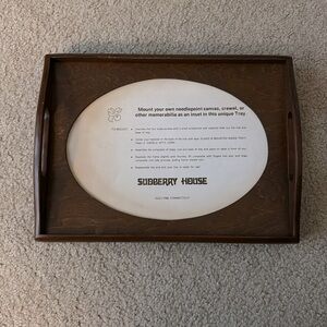 Vintage Sudberry Serving Tray Needlepoint Display